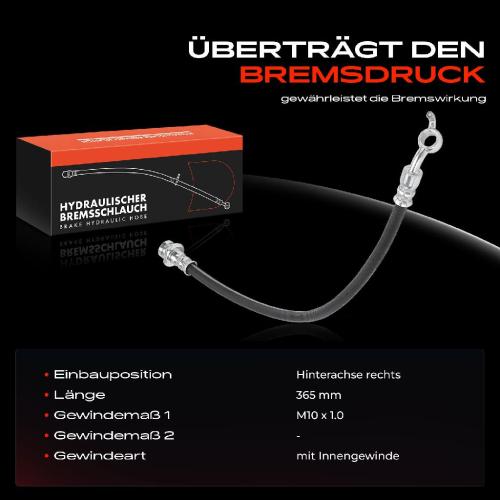 1x Bremsschlauch Bremsschläuche Hinterachse Rechts für Suzuki Grand Vitara II JT TD TE Bild 1x Bremsschlauch Bremsschläuche Hinterachse Rechts für Suzuki Grand Vitara II JT TD TE