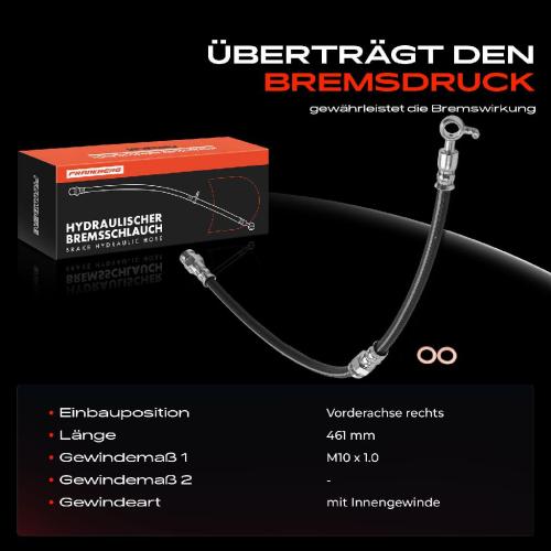 Frankberg 1x Bremsschlauch Bremsschläuche Vorderachse Rechts für Mazda CX-5 GH KE CX-5 Van KE 2.0L 2.2L Bild Frankberg 1x Bremsschlauch Bremsschläuche Vorderachse Rechts für Mazda CX-5 GH KE CX-5 Van KE 2.0L 2.2L