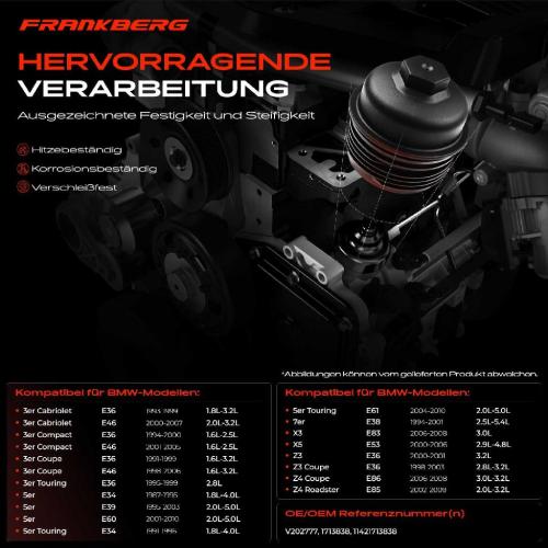 1x Ölfiltergehäuse für BMW 3er Cabriolet Compact Coupe 5er Touring Bild 1x Ölfiltergehäuse für BMW 3er Cabriolet Compact Coupe 5er Touring