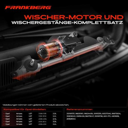 Frankberg 1x Wischerarm Scheibenwischer Vorne für Opel Antara L07 2.0L 2.4L Bild Frankberg 1x Wischerarm Scheibenwischer Vorne für Opel Antara L07 2.0L 2.4L