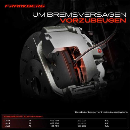 Frankberg 1x Warnkontakt Bremsbelagverschleiß Vorderachse für Audi A8 4D2 4D8 6.0L 2001-2002 Bild Frankberg 1x Warnkontakt Bremsbelagverschleiß Vorderachse für Audi A8 4D2 4D8 6.0L 2001-2002