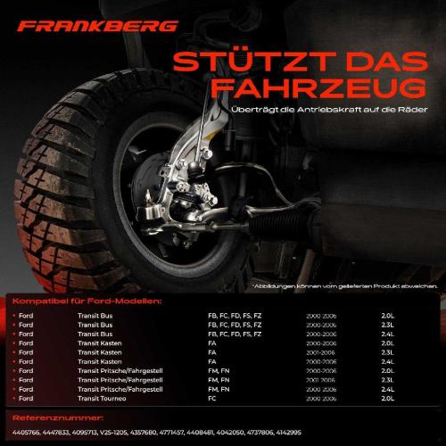 Frankberg 1x Achsschenkel Radaufhängung Vorderachse Links für Ford Transit FB FC FD FS FZ FA FM FN Bild Frankberg 1x Achsschenkel Radaufhängung Vorderachse Links für Ford Transit FB FC FD FS FZ FA FM FN