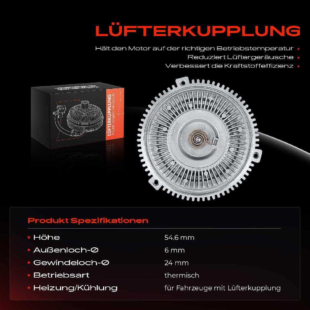 1x Lüfterkupplung Kühlerlüfte für BMW 5er E39 Z8 Roadster E52 4.9L 1998-2003