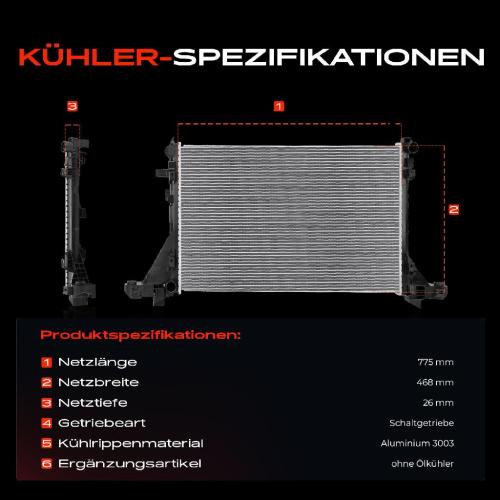 Frankberg 1x Kühler Wasserkühler Motorkühler für Renault Master III 2.3 dCi Bj ab 2019 Bild Frankberg 1x Kühler Wasserkühler Motorkühler für Renault Master III 2.3 dCi Bj ab 2019