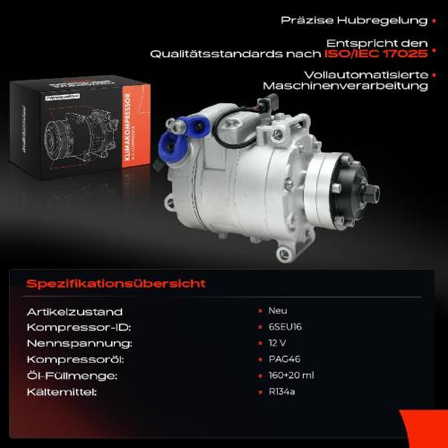 1x Klimakompressor für Audi A4 8E2 8EC 8H7 8HE A6 4FH A5 8T3 8F7 4.2L 2003-2017 Bild 1x Klimakompressor für Audi A4 8E2 8EC 8H7 8HE A6 4FH A5 8T3 8F7 4.2L 2003-2017