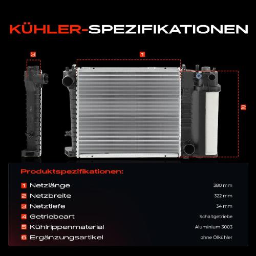 1x Kühler Wasserkühler Motorkühler für BMW 3er Touring E30 316i 318i Bild 1x Kühler Wasserkühler Motorkühler für BMW 3er Touring E30 316i 318i
