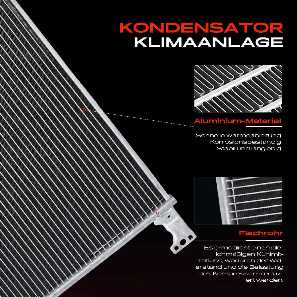 1x Kondensator Klimaanlage für Mercedes-Benz C-Klasse W203 CL203 S203 CLK C209 A209