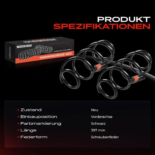 Frankberg 2x Fahrwerksfeder Vorderachse für Renault Vel Satis BJ0 2.2L 3.5L Bj ab 2002 Bild Frankberg 2x Fahrwerksfeder Vorderachse für Renault Vel Satis BJ0 2.2L 3.5L Bj ab 2002