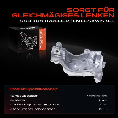 1x Achsschenkel Radaufhängung Vorderachse Rechts für BMW 7er E65 E66 730-760 2001-2008 Bild 1x Achsschenkel Radaufhängung Vorderachse Rechts für BMW 7er E65 E66 730-760 2001-2008