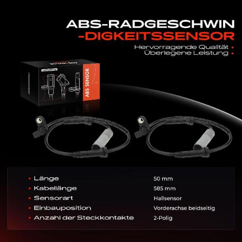 Frankberg 2x ABS Sensor Vorderachse beidseitig für BMW E81 E87 E88 E82 E46 E90 E93 E46 E92 E91 2.0L 1.6L 2002-2013 Bild Frankberg 2x ABS Sensor Vorderachse beidseitig für BMW E81 E87 E88 E82 E46 E90 E93 E46 E92 E91 2.0L 1.6L 2002-2013