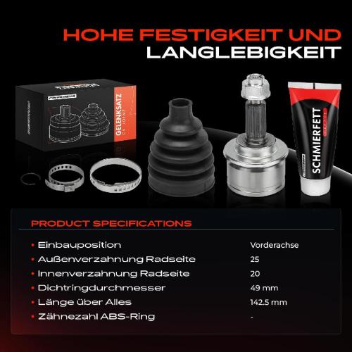 1x Antriebswelle Gelenksatz Vorderachse für Opel Agila B H08 Suzuki Splash EX Bj ab 2008 Bild 1x Antriebswelle Gelenksatz Vorderachse für Opel Agila B H08 Suzuki Splash EX Bj ab 2008