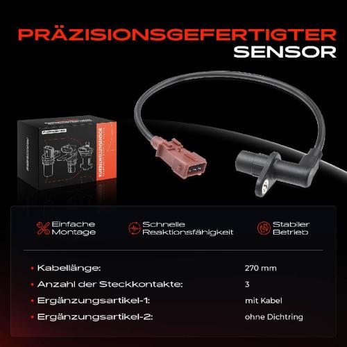 1x Kurbelwellensensor Impulsgeber für Citroën Xantia AX BX Fiat Ducato Peugeot 205 207 306 307 Bild 1x Kurbelwellensensor Impulsgeber für Citroën Xantia AX BX Fiat Ducato Peugeot 205 207 306 307