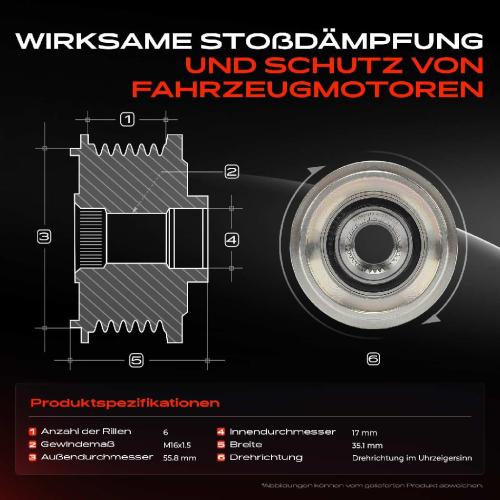 1x Generatorfreilauf Lichtmaschine für VW Touareg Crafter Audi A4 A5 Q5 MAN Porsche Bild 1x Generatorfreilauf Lichtmaschine für VW Touareg Crafter Audi A4 A5 Q5 MAN Porsche