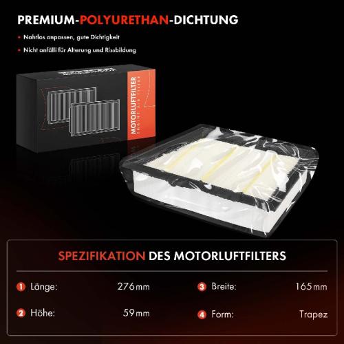 2x Luftfilter Filtereinsatz für Porsche 911 992 Cabriolet Targa 3.0L ab 2019 Bild 2x Luftfilter Filtereinsatz für Porsche 911 992 Cabriolet Targa 3.0L ab 2019