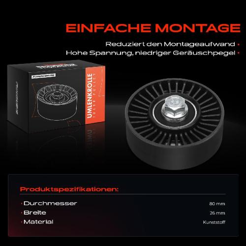 1x Umlenkrolle Führungsrolle für BMW 3er E90 1er E81 5er E60 X1 X3 X5 Z4 Bild 1x Umlenkrolle Führungsrolle für BMW 3er E90 1er E81 5er E60 X1 X3 X5 Z4