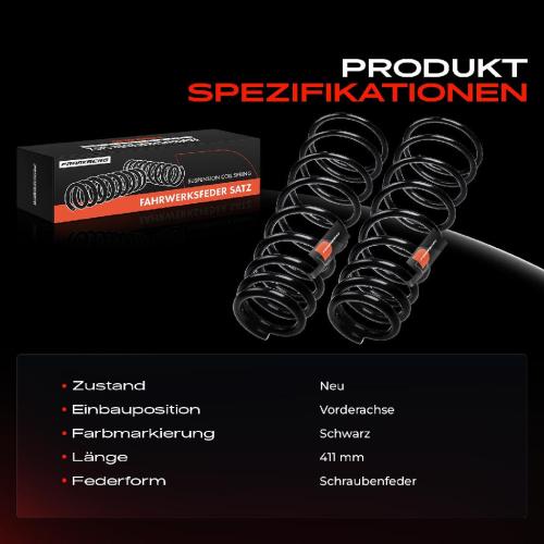 Frankberg 2x Fahrwerksfeder Vorderachse für Nissan Primera P11 Primera Hatchback 1.8L 2.0L 1996-2002 Bild Frankberg 2x Fahrwerksfeder Vorderachse für Nissan Primera P11 Primera Hatchback 1.8L 2.0L 1996-2002