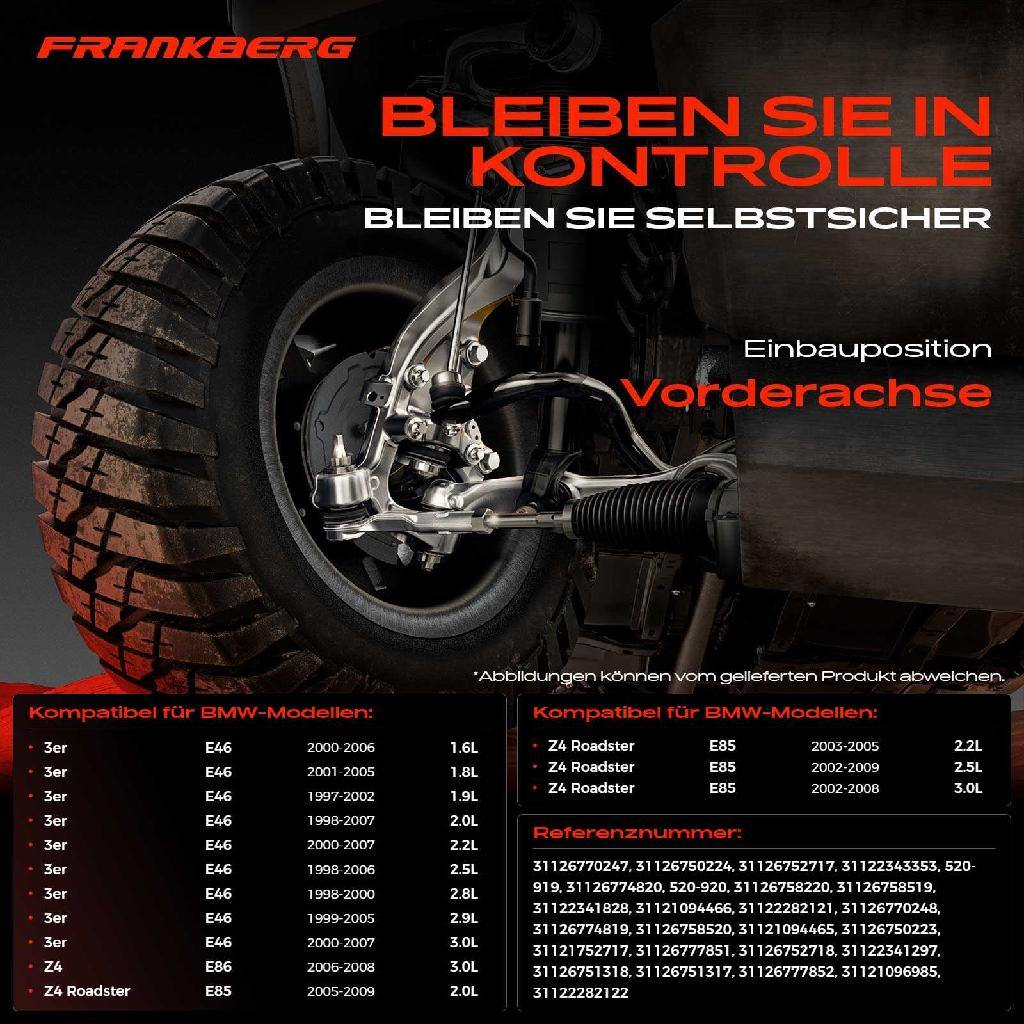 1x Querlenker Satz Vorderachse für BMW 3er E46 3er Cabriolet 3er Compact 3er Coupe 3er Touring Z4