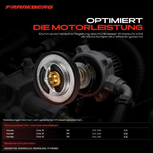 1x Thermostat Kühlmittel für Honda Civic IX FK 2012-2016 Bild 1x Thermostat Kühlmittel für Honda Civic IX FK 2012-2016