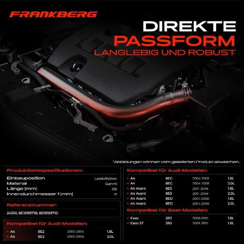 1x Kühlerschlauch Turboschlauch für Audi A4 8E2 8EC A4 Avant 8E5 8ED Seat Exeo 3R2 Exeo ST 3R5 Bild 1x Kühlerschlauch Turboschlauch für Audi A4 8E2 8EC A4 Avant 8E5 8ED Seat Exeo 3R2 Exeo ST 3R5
