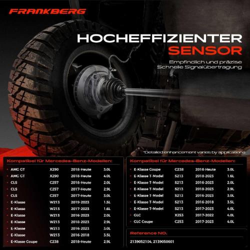 Frankberg 1x ABS Sensor Vorderachse beidseitig für Mercedes-Benz C-Klasse W205 Cabriolet A205 Coupe C205 S205 X253 C253 Bild Frankberg 1x ABS Sensor Vorderachse beidseitig für Mercedes-Benz C-Klasse W205 Cabriolet A205 Coupe C205 S205 X253 C253
