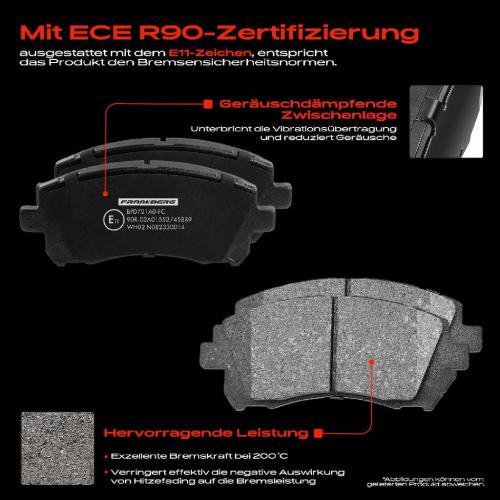 4x Bremsbeläge Vorderachse für Subaru Forester Impreza Coupe Station Wagon Stufenheck Legacy II III Outback Bild 4x Bremsbeläge Vorderachse für Subaru Forester Impreza Coupe Station Wagon Stufenheck Legacy II III Outback