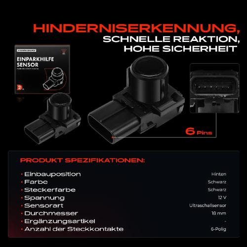 Frankberg 2x Parksensor PDC Sensor Hinten für Toyota Land Cruiser 200 J2 4.5L Bild Frankberg 2x Parksensor PDC Sensor Hinten für Toyota Land Cruiser 200 J2 4.5L