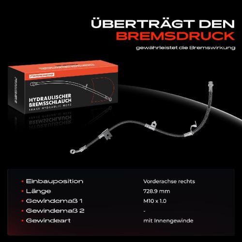 1x Bremsschlauch Bremsschläuche Vorderachse Rechts für Hyundai Sonata 4 EF XG KIA 2.0L 3.5L Bild 1x Bremsschlauch Bremsschläuche Vorderachse Rechts für Hyundai Sonata 4 EF XG KIA 2.0L 3.5L