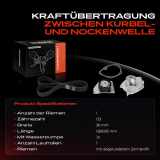 1x Zahnriemensatz Zahnriemen Wasserpumpe für Renault Grand Scénic III Megane CC