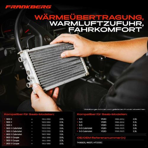 1x Wärmetauscher Innenraumheizung für Saab 900 II 9-3 YS3D Cabriolet Bild 1x Wärmetauscher Innenraumheizung für Saab 900 II 9-3 YS3D Cabriolet