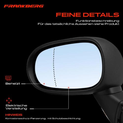 Frankberg 1x Außenspiegel Links für Renault Modus/Grand Modus F/JP0 Bj ab 2004 Bild Frankberg 1x Außenspiegel Links für Renault Modus/Grand Modus F/JP0 Bj ab 2004