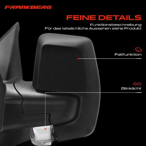 Frankberg 1x Außenspiegel Links für Ford Tourneo V362 F3 Transit V362 FY FZ 1.0L 2.0L 2018-2023 Bild Frankberg 1x Außenspiegel Links für Ford Tourneo V362 F3 Transit V362 FY FZ 1.0L 2.0L 2018-2023