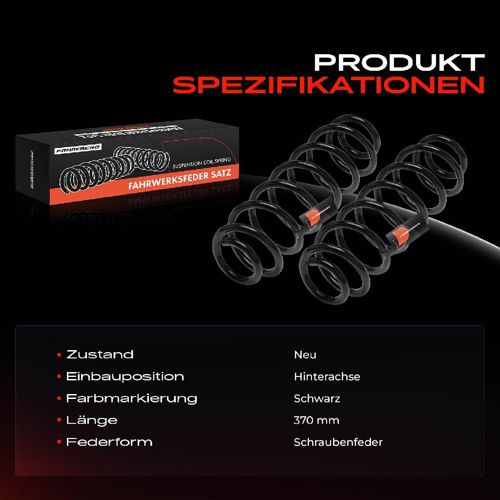 2x Fahrwerksfeder Hinterachse für Skoda Octavia I 1U5 Roomster 5J7 5J 1998-2015