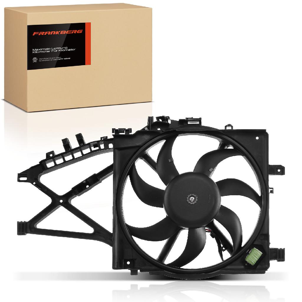 Frankberg 1x Motorkühller Einfachlüfter mit Kühlerlüfterrahmen Opel Astra H L48 L08 L35 L69 2005-2010 1.3 CDTi