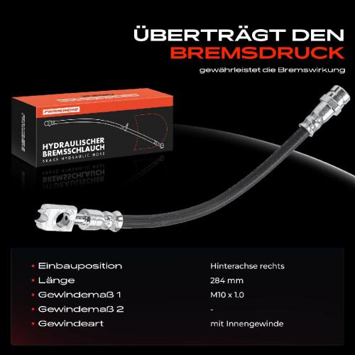 Frankberg 1x Bremsschlauch Bremsschläuche Hinterachse Rechts für VW Golf Beetle Audi A3 Seat Leon Skoda Octavia Bild Frankberg 1x Bremsschlauch Bremsschläuche Hinterachse Rechts für VW Golf Beetle Audi A3 Seat Leon Skoda Octavia