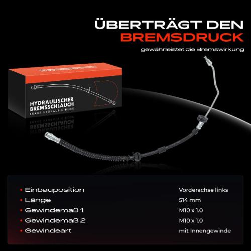 1x Bremsschlauch Bremsschläuche Vorderachse Links für VW Touareg 7P Porsche Cayenne 92A Bild 1x Bremsschlauch Bremsschläuche Vorderachse Links für VW Touareg 7P Porsche Cayenne 92A