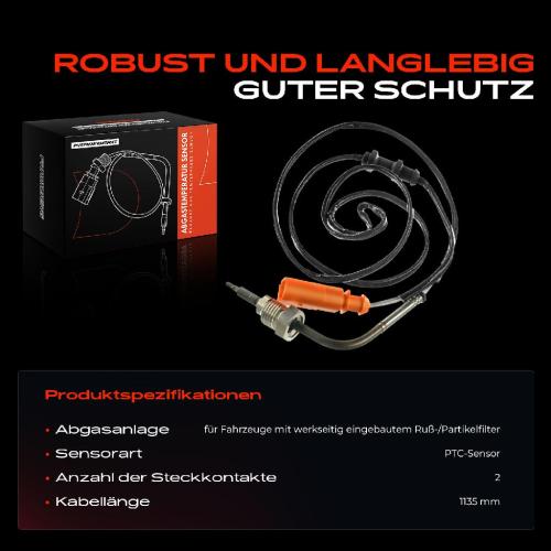 1x Abgastemperatursensor für VW Golf VI 5K1 Beetle Jetta III IV 1K2 Audi A3 Bild 1x Abgastemperatursensor für VW Golf VI 5K1 Beetle Jetta III IV 1K2 Audi A3