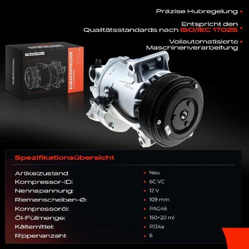 Frankberg 1x Klimakompressor für Opel Astra J Meriva B Zafira TourerC Vauxhall Zafira Bild Frankberg 1x Klimakompressor für Opel Astra J Meriva B Zafira TourerC Vauxhall Zafira