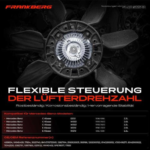 1x Lüfterkupplung Kühlerlüfte für Mercedes-Benz W202 S202 W210 1993-2002 Bild 1x Lüfterkupplung Kühlerlüfte für Mercedes-Benz W202 S202 W210 1993-2002