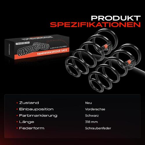 2x Fahrwerksfeder Vorderachse für Skoda Octavia I 1U VW New Beetle 1C1 9C1 Lupo Bild 2x Fahrwerksfeder Vorderachse für Skoda Octavia I 1U VW New Beetle 1C1 9C1 Lupo