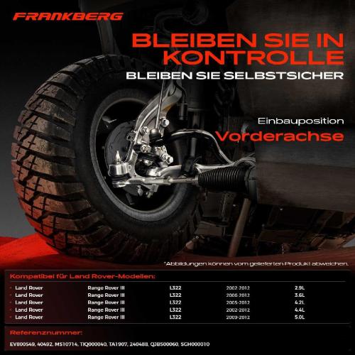 2x Spurstange Vorderachse für Land Rover Range Rover III L322 2.9L 3.6L 4.2L 4.4L 5.0L 2002-2012 Bild 2x Spurstange Vorderachse für Land Rover Range Rover III L322 2.9L 3.6L 4.2L 4.4L 5.0L 2002-2012