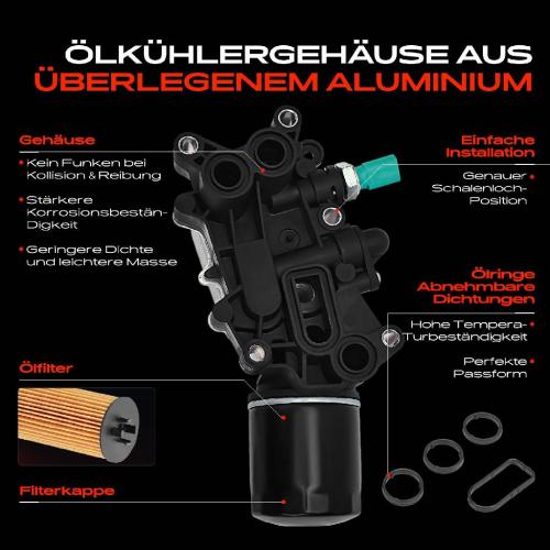 Frankberg 1x ÖlkühlerÖlfilter für VW Polo 6C1 6R1 Audi A1 Seat Ibiza IV Skoda Fabia Bild Frankberg 1x ÖlkühlerÖlfilter für VW Polo 6C1 6R1 Audi A1 Seat Ibiza IV Skoda Fabia