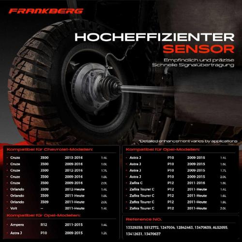 Frankberg 1x ABS Sensor Vorderachse beidseitig für Chevrolet Cruze Schrägheck Opel Ampera Astra J Caravan Stufenheck Bild Frankberg 1x ABS Sensor Vorderachse beidseitig für Chevrolet Cruze Schrägheck Opel Ampera Astra J Caravan Stufenheck
