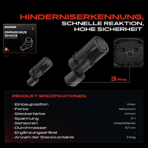 2x Parksensor PDC Sensor Hinten für Land Rover Discovery L318 1998-2004 Bild 2x Parksensor PDC Sensor Hinten für Land Rover Discovery L318 1998-2004