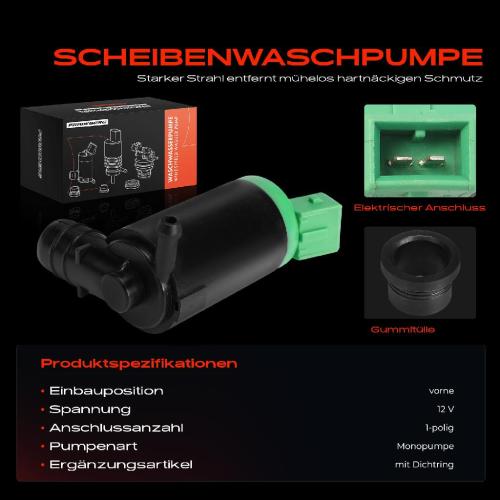 1x Waschwasserpumpe Scheibenreinigung Vorne für Citroën Berlingo GFK Peugeot Bild 1x Waschwasserpumpe Scheibenreinigung Vorne für Citroën Berlingo GFK Peugeot