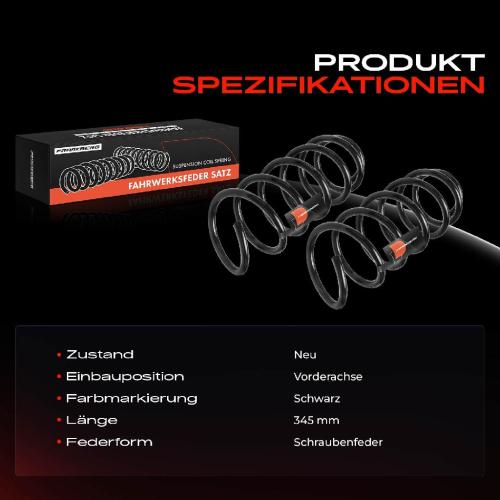 2x Fahrwerksfeder Vorderachse für Mitsubishi Colt VI Z2A Z3A Smart Forfour 454 1.5L 2004-2012 Bild 2x Fahrwerksfeder Vorderachse für Mitsubishi Colt VI Z2A Z3A Smart Forfour 454 1.5L 2004-2012