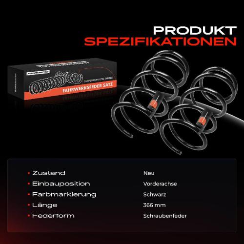 Frankberg 2x Fahrwerksfeder Vorderachse für Nissan X-Trail T30 2.2L 2005-2007 Bild Frankberg 2x Fahrwerksfeder Vorderachse für Nissan X-Trail T30 2.2L 2005-2007
