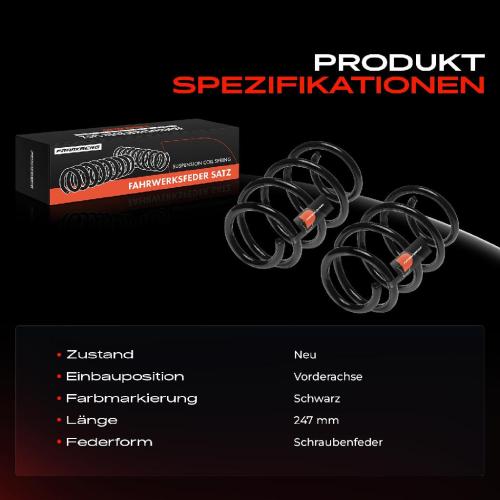 Frankberg 2x Fahrwerksfeder Vorderachse für Audi TT 8J3 2.0L 2008-2014 Bild Frankberg 2x Fahrwerksfeder Vorderachse für Audi TT 8J3 2.0L 2008-2014