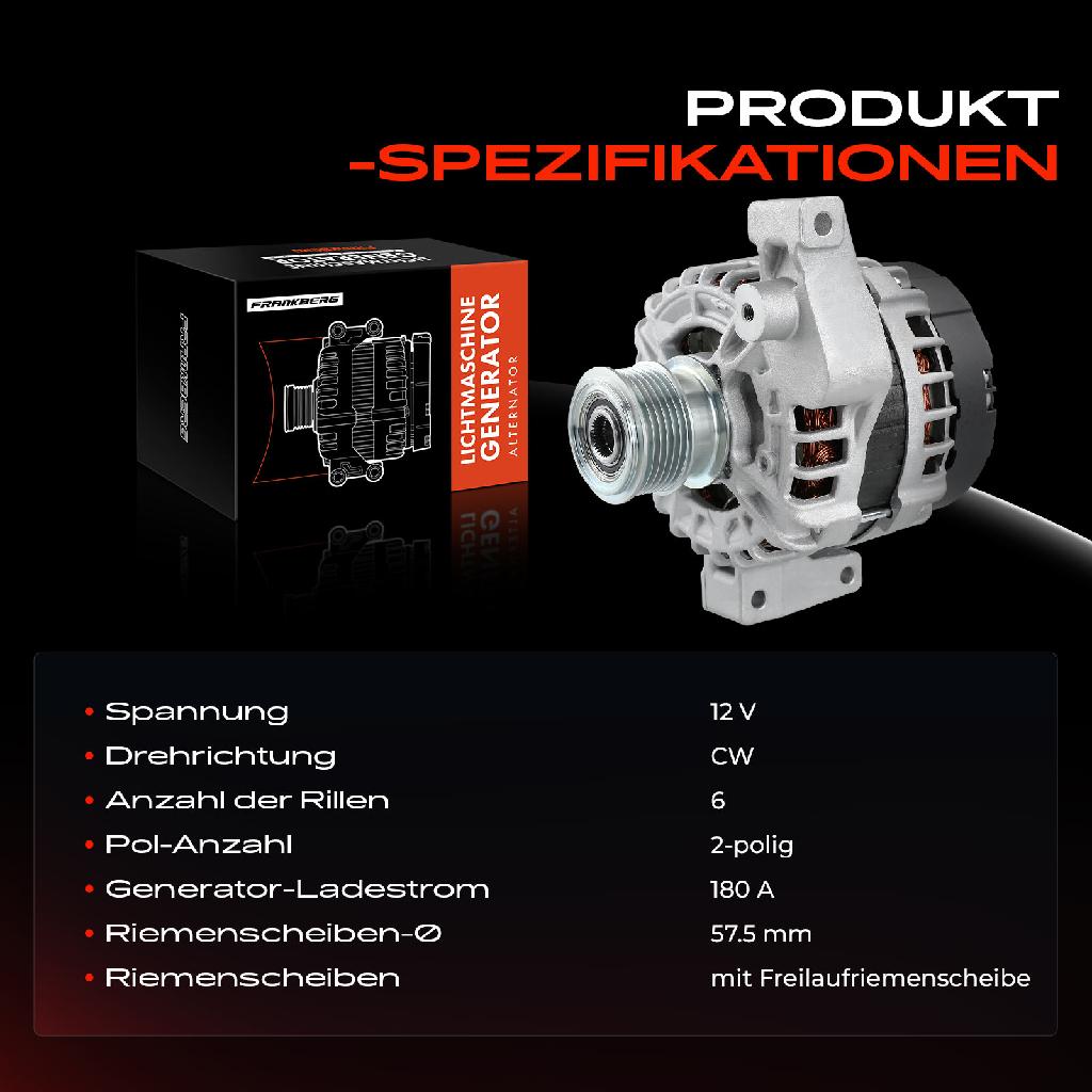 1x Lichtmaschine Generator für Land Rover Discovery Sport Freelander 2 Range Rover 2.0L