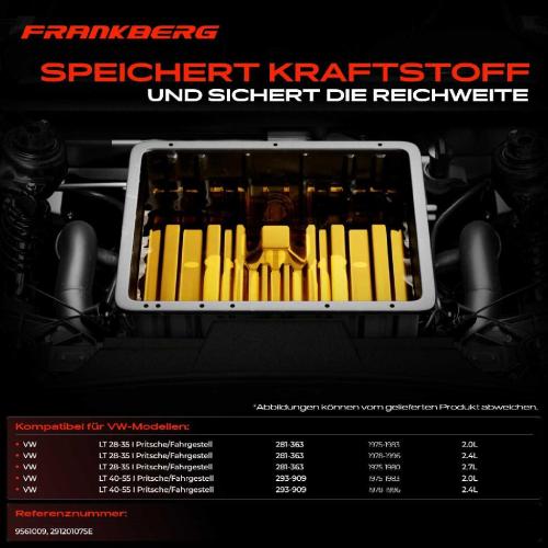 Frankberg 1x Kraftstofftank Kraftstoffbehälter für VW LT 28-35 40-55 2.0L 2.4L Bild Frankberg 1x Kraftstofftank Kraftstoffbehälter für VW LT 28-35 40-55 2.0L 2.4L