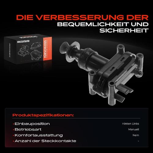 1x Türschloss Hinten für Mercedes-Benz E-Klasse W124 S-Klasse W126 3.0L 3.2L 5.0L 1986-1995 Bild 1x Türschloss Hinten für Mercedes-Benz E-Klasse W124 S-Klasse W126 3.0L 3.2L 5.0L 1986-1995